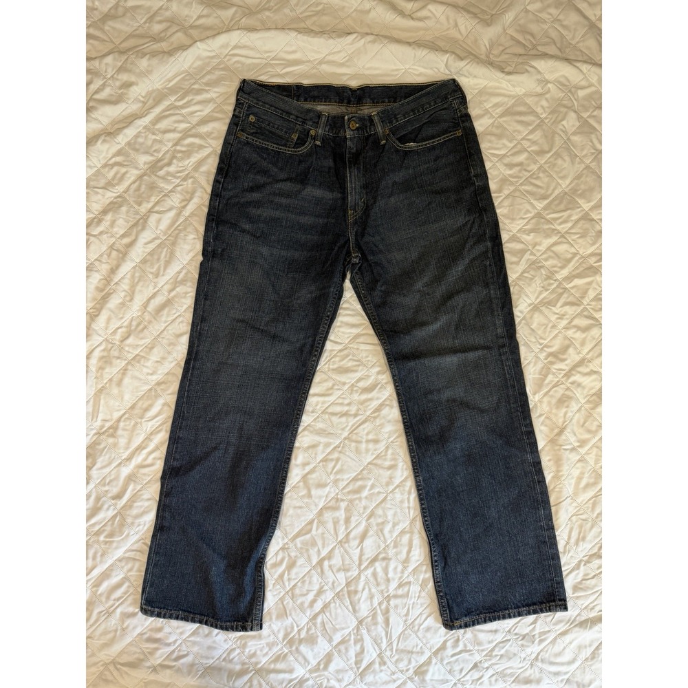 Levis 514 Size 36x30 Mens Dark Wash Blue Jeans 100% Cotton